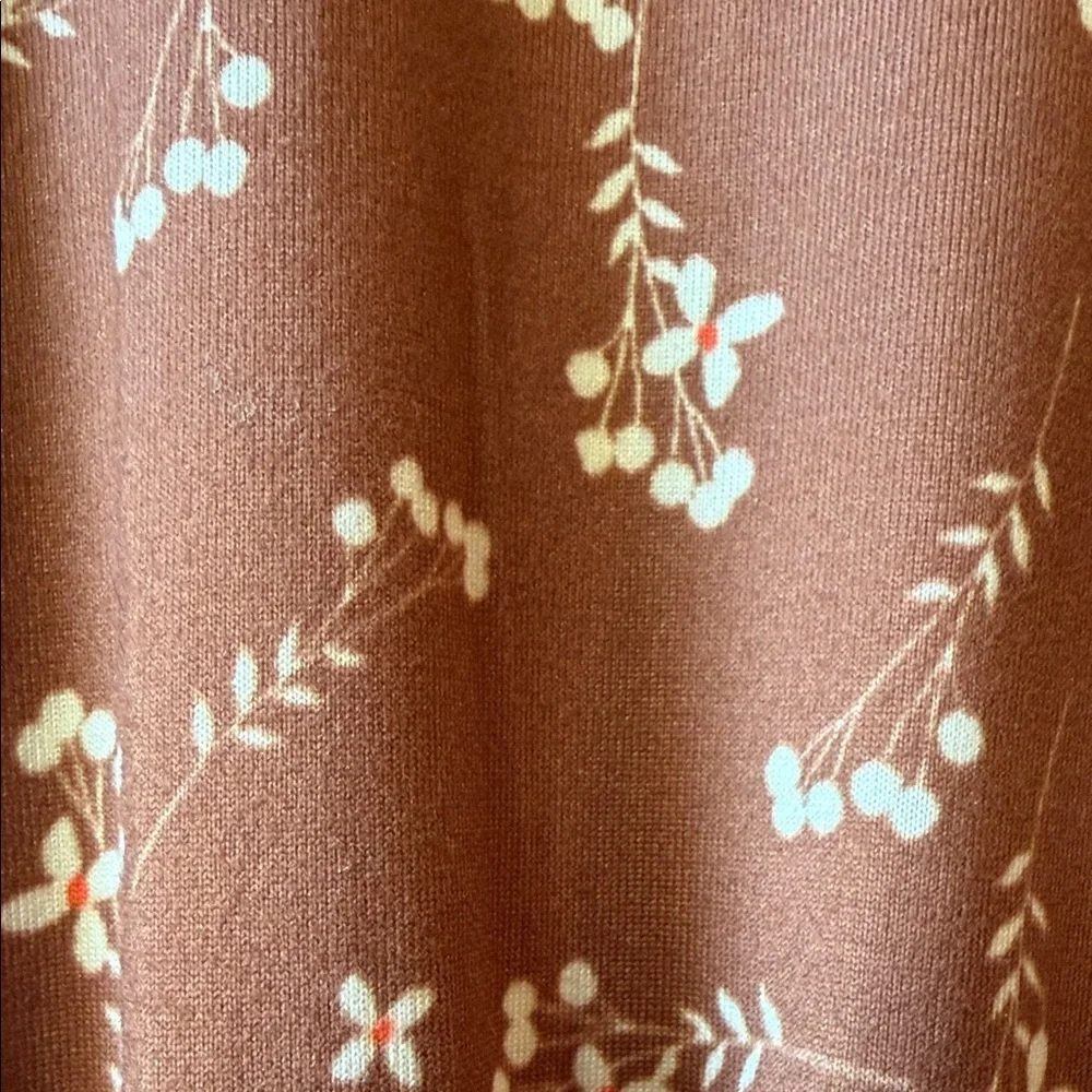 Adorable Brown Floral Kids Dress